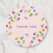Confetti Pink Vielen Dank Geschenkanhänger (Vorderseite)