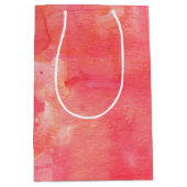 Confetti Pink Wasserfarbe Abstrakt gestrichen Mittlere Geschenktüte (Vorderseite)