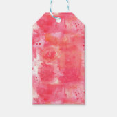 Confetti Pink Wasserfarbe Abstrakt Moderne Geschenkanhänger (Vorderseite)