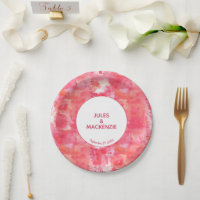 Confetti Pink Wasserfarbe Abstrakt Moderne Hochzei