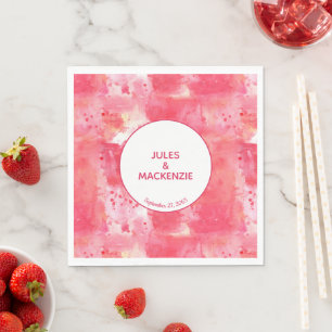 Confetti Pink Wasserfarbe Abstrakt Moderne Serviette