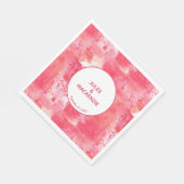 Confetti Pink Wasserfarbe Abstrakt Moderne Serviette (Ecke)
