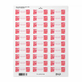 Confetti Pink Wasserfarbe Abstrakte Rücksendeadres (Vorne)