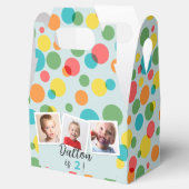 Confetti Polka Dots Boys Foto Geburtstagsparty Geschenkschachtel (Geöffnet)