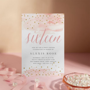 Confetti Pop   16 . Geburtstag Birthday Party Einladung