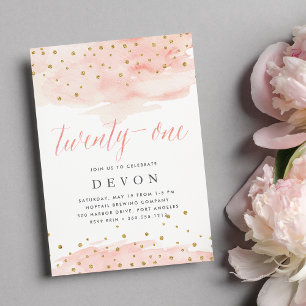 Confetti Pop   21. Party Einladung zum Geburtstag