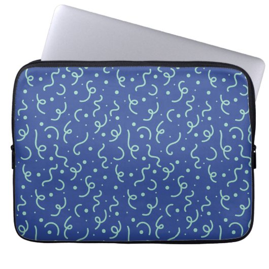 Confetti Pop - Cobalt Blue Laptopschutzhülle (Vorderseite)