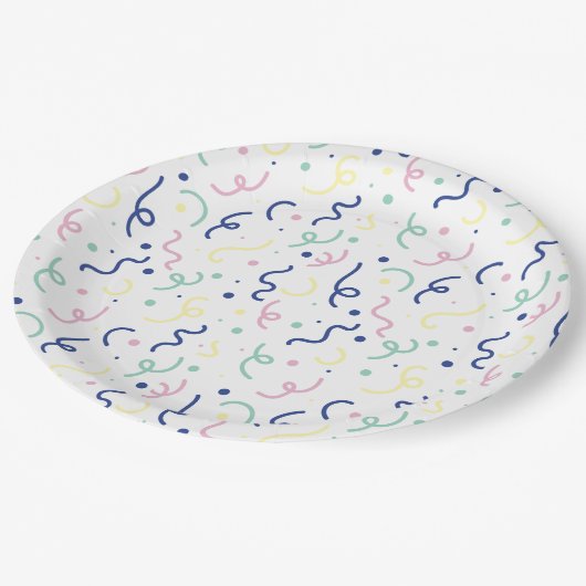 Confetti Pop - Multi Pappteller (Schrägansicht)