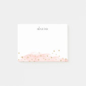 Confetti Pop | Rosa | Chic Personalisiert Post-it Klebezettel (Vorderseite)