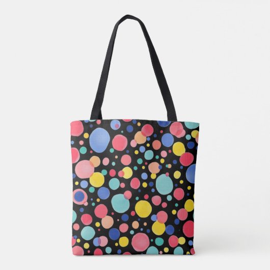 Confetti Pop - schwarz Tasche (Rückseite)