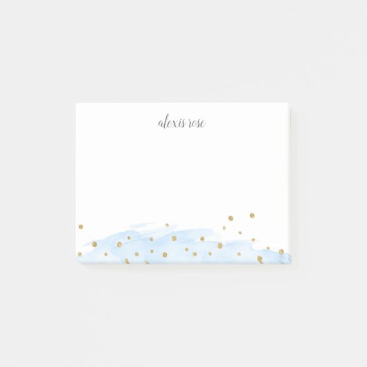 Confetti Pop | Sky | Chic Personalisiert Post-it Klebezettel (Vorderseite)