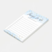 Confetti Pop | Sky | Personalisiert zu erledigende Post-it Klebezettel (angewinkelt)