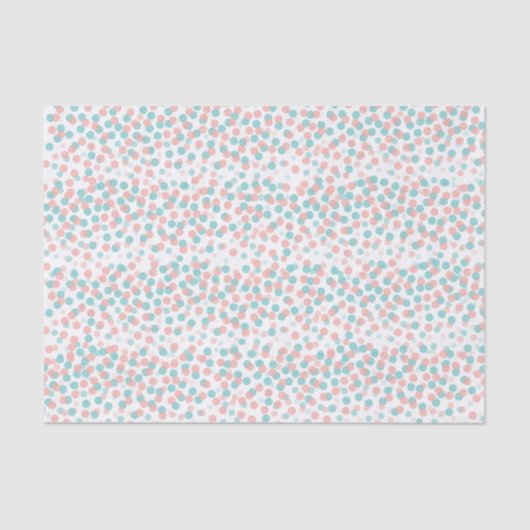 Confetti punktiert korallenrotes aquamarines seidenpapier (Vorderseite)