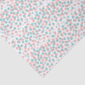 Confetti punktiert korallenrotes aquamarines seidenpapier (Ausschnitt)