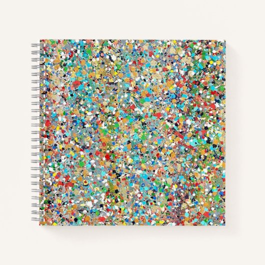 Confetti-Quadrat-Notebook Notizblock (Vorderseite)