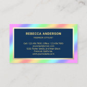 Confetti Rainbow Clothes Hanger Fashion Stylist Visitenkarte (Rückseite)
