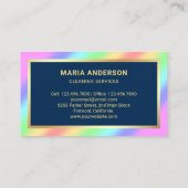 Confetti Rainbow Vacuum Cleaner Reinigungsdienste Visitenkarte (Rückseite)