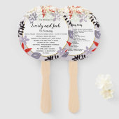 Confetti Red Lavender Lilac Floral Wedding Program Fächer (Vorne und Hinten)