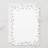 Confetti Rosa Gold Donuts Geburtstagsparty Einladung (Rückseite)