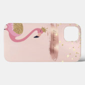 Confetti, Rose Gold Pinselstriche Pink Flamingos Case-Mate iPhone Hülle (Rückseite (Horizontal))
