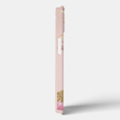 Confetti, Rose Gold Pinselstriche Pink Flamingos Case-Mate iPhone Hülle (Rückseite / Rechts)