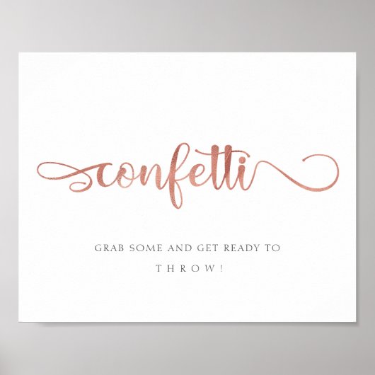 Confetti Rose Gold Poster (Vorne)