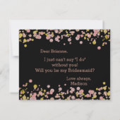 Confetti Rose Gold werden Sie meine Bridesmaid sei Einladung (Rückseite)