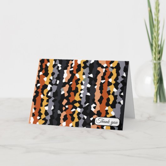 Confetti Safari Dankeskarte (Vorderseite)