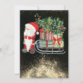 Confetti, Santa Claus, Sleigh Christmas Company Einladung (Rückseite)