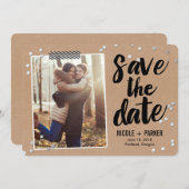 Confetti Save the Date Card (Vorne/Hinten)