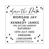 Confetti Save the Date DIY Wedding Rubber Briefmar Gummistempel (Prägung)