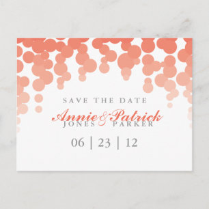 Confetti Save the Date Postcard Ankündigungspostkarte
