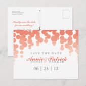 Confetti Save the Date Postcard Ankündigungspostkarte (Vorne/Hinten)