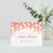 Confetti Save the Date Postcard Ankündigungspostkarte (Stehend Vorderseite)
