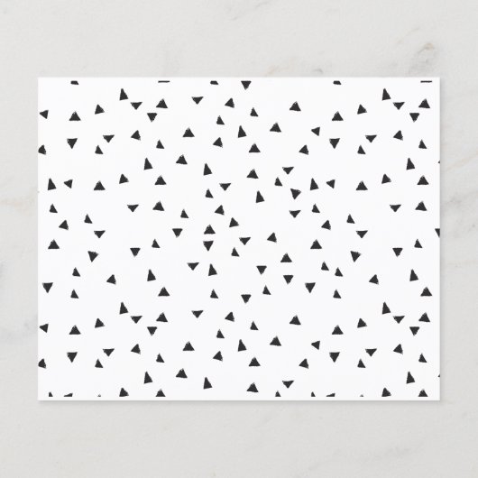 "Confetti" - Schwarz-weiße kalligraphische Hochzei (Rückseite)