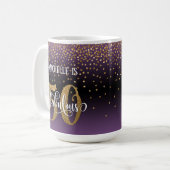 Confetti & Script 50 & Fabulous, Pink Black Ombre Kaffeetasse (Vorderseite Links)