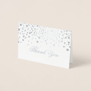 Confetti Silver Foil Dots Vielen Dank Folienkarte