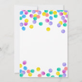 Confetti Simple Girl Geburtstag Einladung (Rückseite)