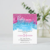 Confetti Smoke Baby Gender Offenlegung Einladung (Stehend Vorderseite)