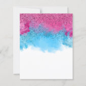 Confetti Smoke Baby Gender Offenlegung Einladung (Rückseite)