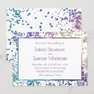 Confetti Sparkle   Farbenfrohe Diamantstaubdecke Einladung