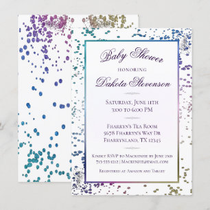 Confetti Sparkle   Farbige Diamantstaubdusche Einladung