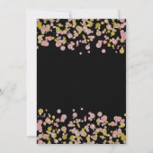Confetti Sparkle Rose Einladung (Rückseite)