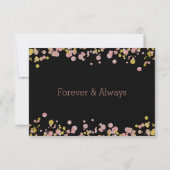 Confetti Sparkle Rose Gold Wedding Vielen Dank Fot Dankeskarte (Rückseite)