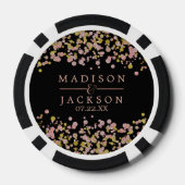 Confetti Sparkle Shine Rose Gold Gastgeschenk Hoch Pokerchips (Rückseite)