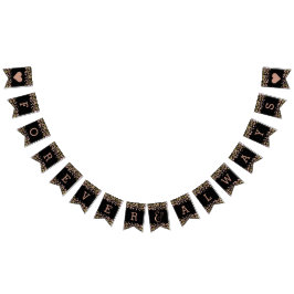 Confetti Sparkle Shine Rose Gold Wedding Forever Wimpelkette