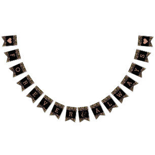 Confetti Sparkle Shine Rose Gold Wedding Forever Wimpelkette