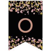 Confetti Sparkle Shine Rose Gold Wedding Forever Wimpelkette (Dritte Fahne)