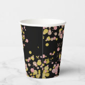 Confetti Sparkle Shine Rose Gold Wedding Monogram Pappbecher (Rechts)