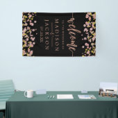 Confetti Sparkle Shine Rose Gold Wedding Willkomme Banner (Messeveranstaltung)